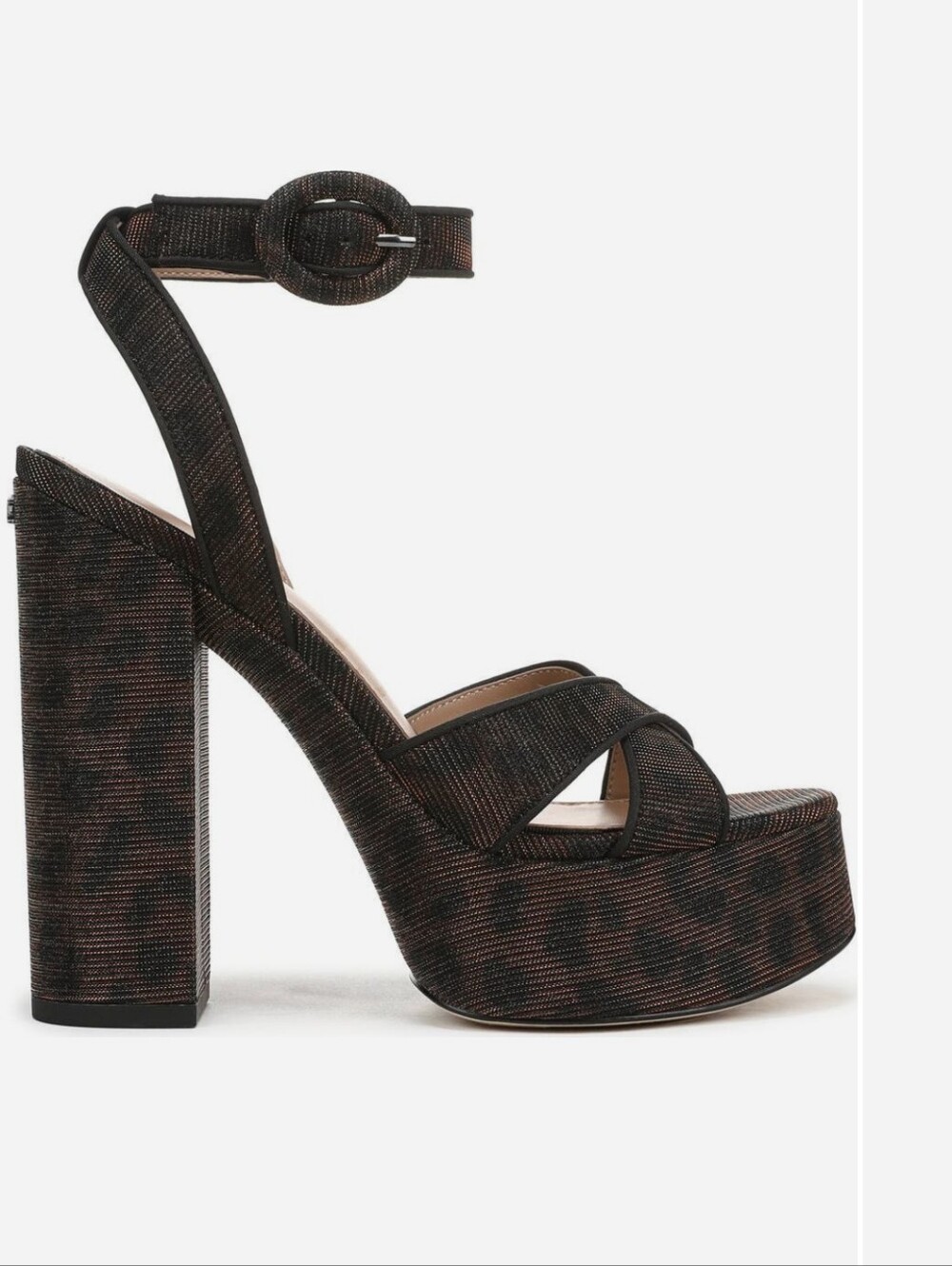 Sam Edelman Size 9.5 Savannah Brown Ankle Strap Platform Sandal Msrp $150
